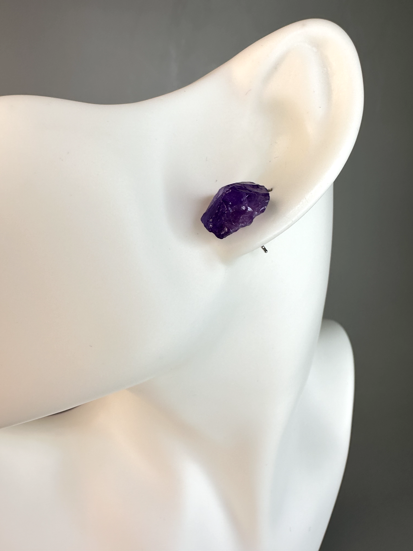 Amethyst Raw Stud Earrings | S925