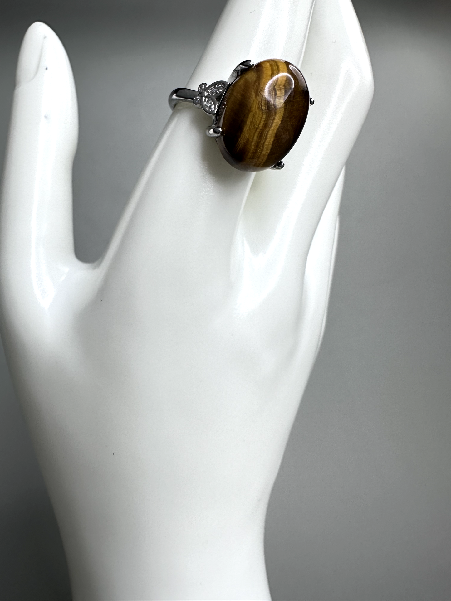 Tigers Eye Ring  | Adjustable | S925