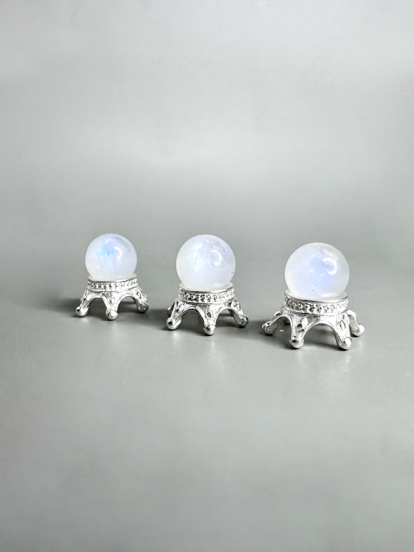 Rainbow Moonstone Mini Spheres | Flashy