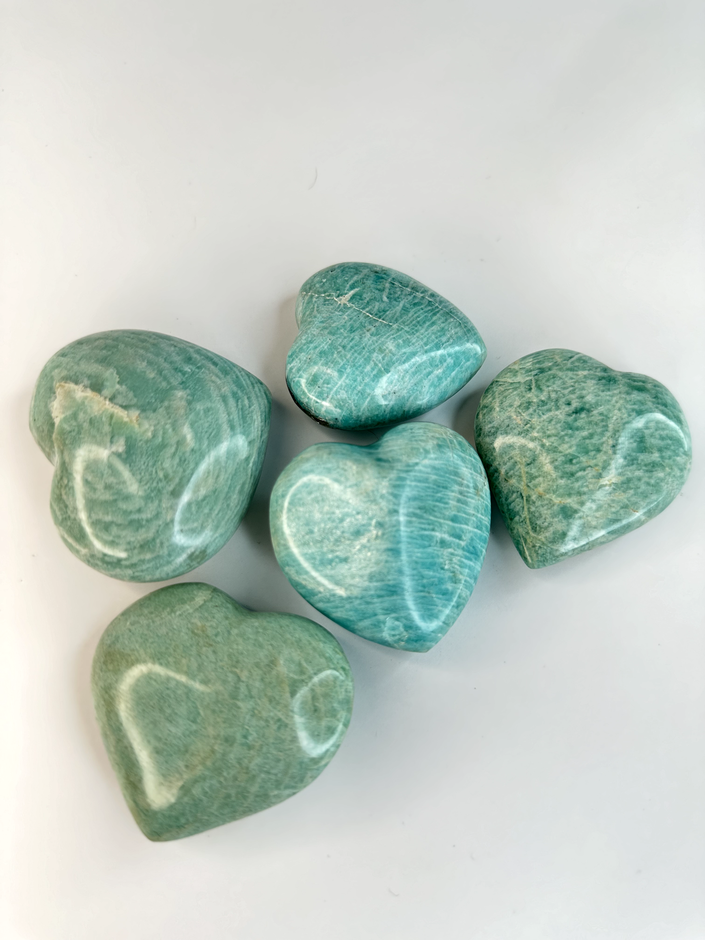 Amazonite Hearts | Flashy