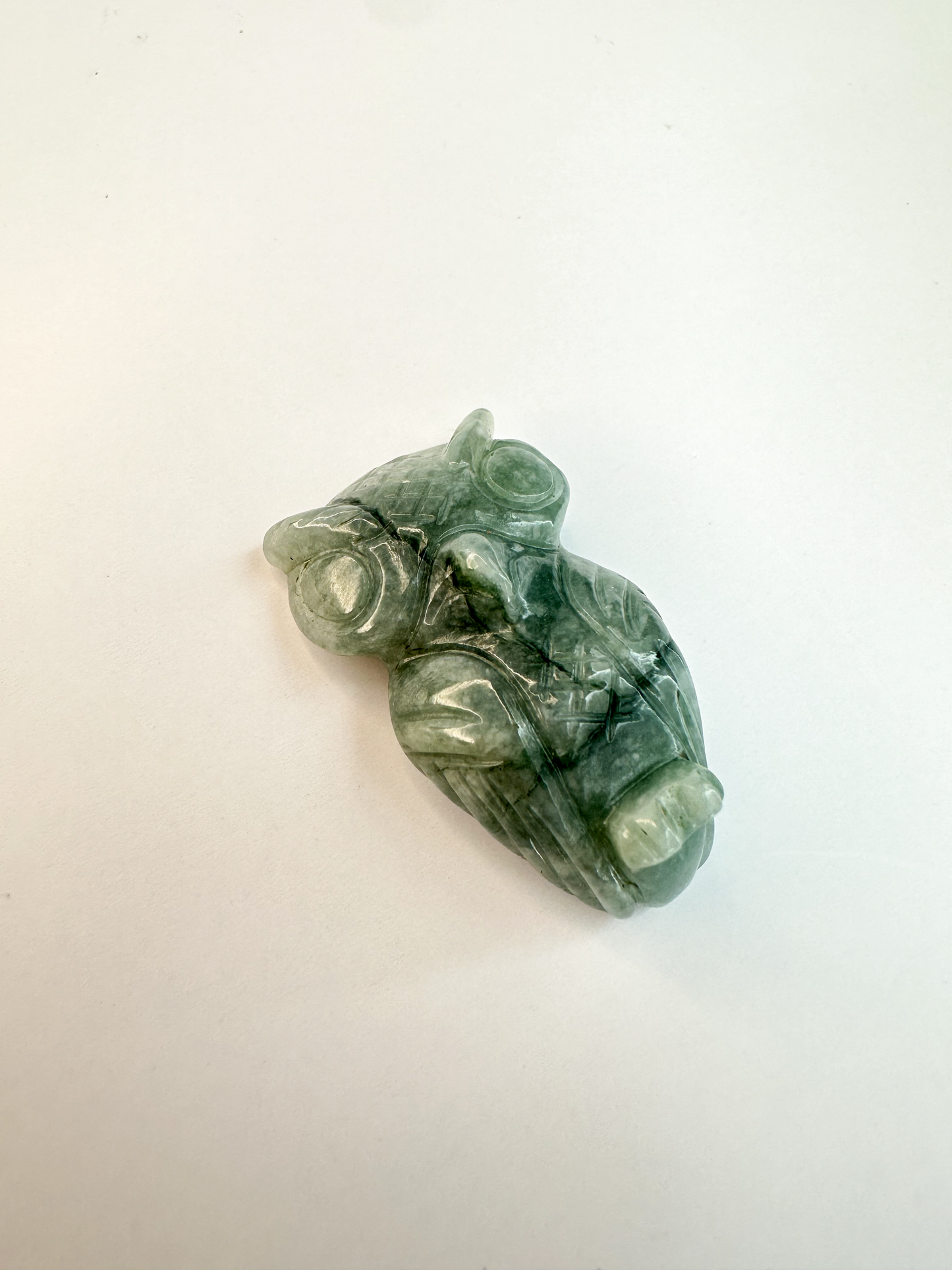 Guatemalan Jade Drilled Owl