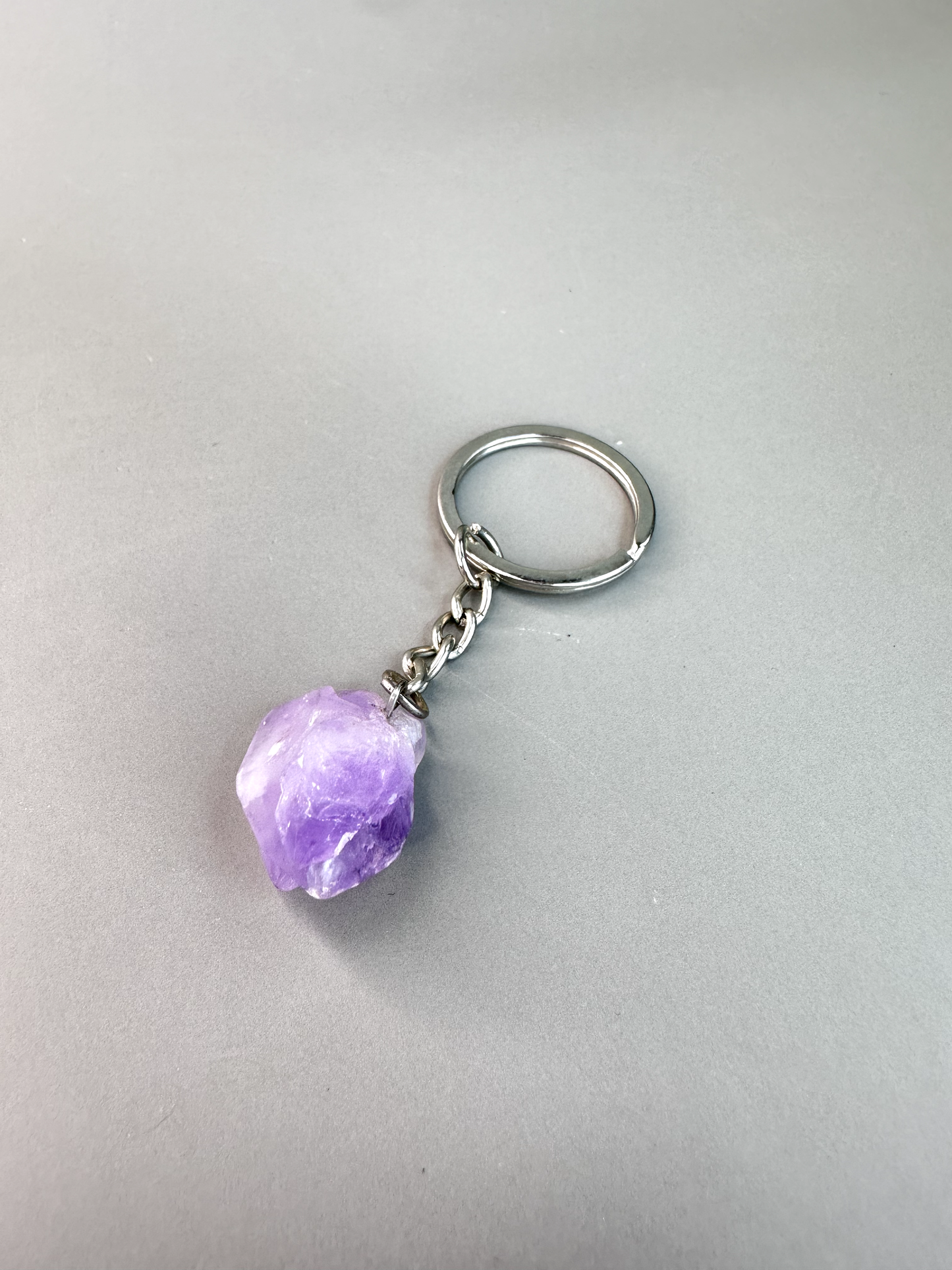 Amethyst Keychain (Silver)