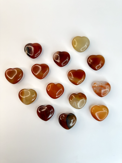 Carnelian Mini Hearts