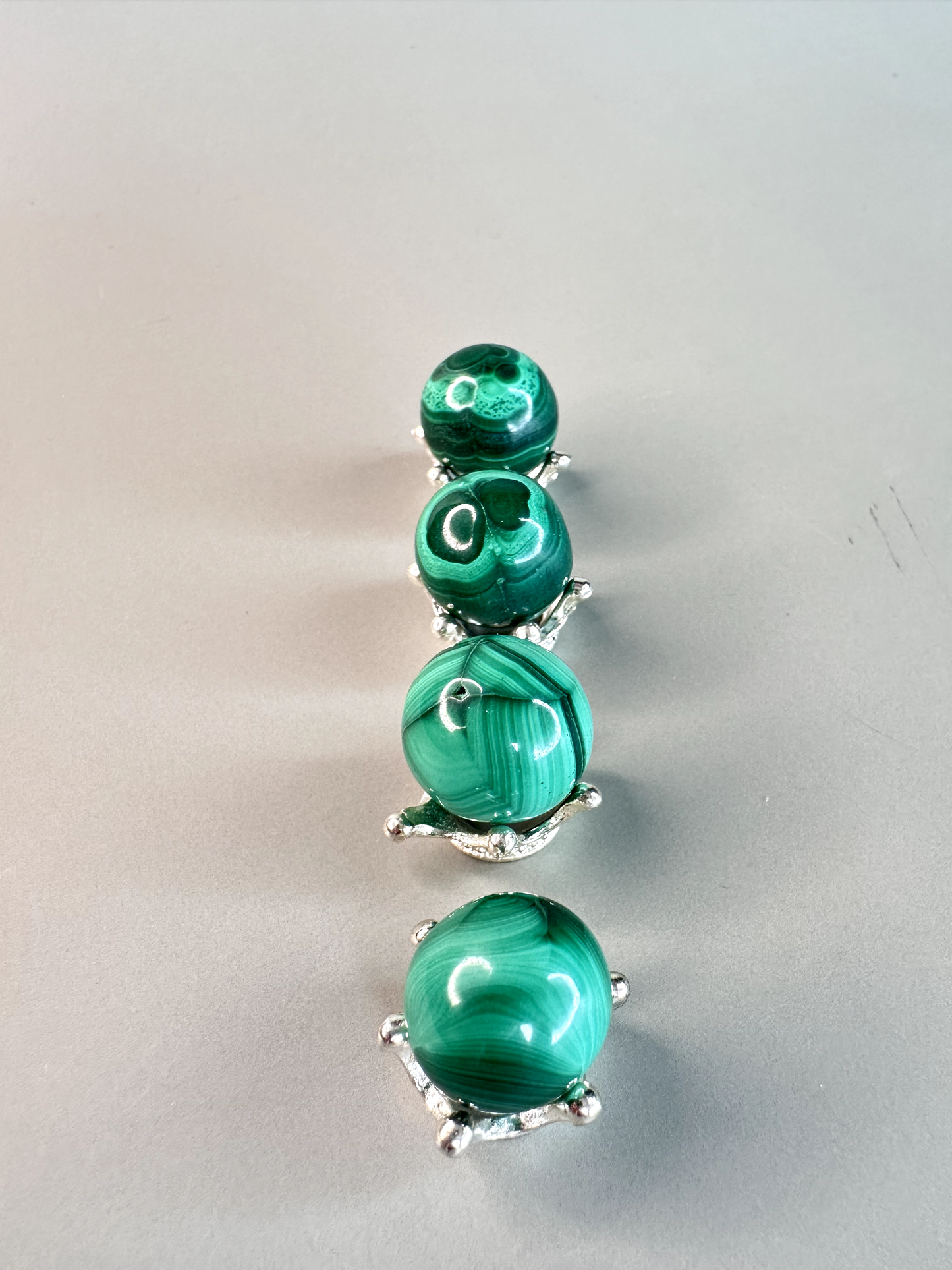 Mini Malachite Spheres