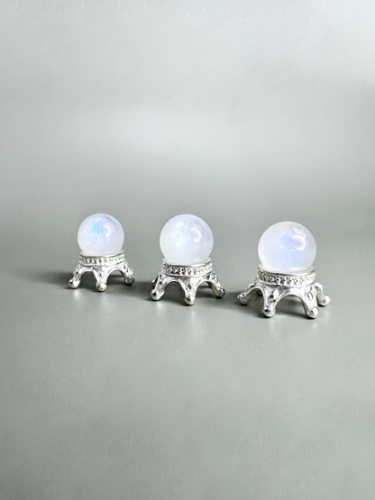 Rainbow Moonstone Mini Spheres | Flashy