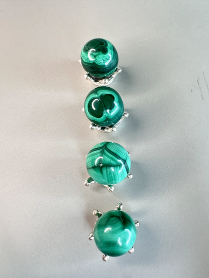 Mini Malachite Spheres