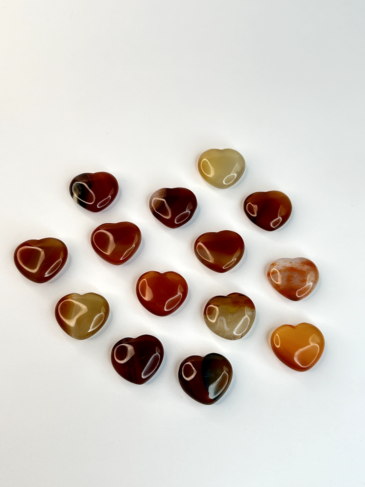 Carnelian Mini Hearts