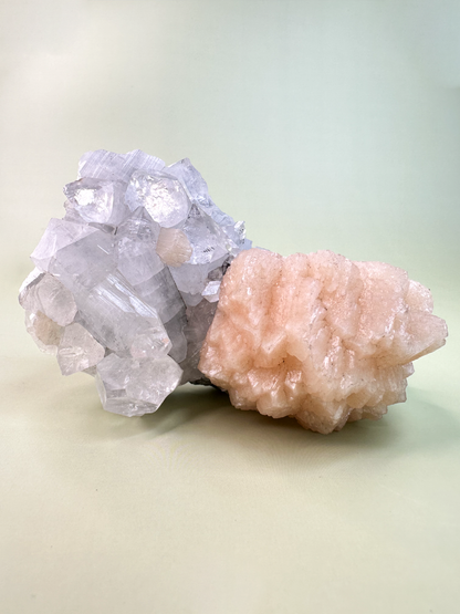 Raw Apophyllite Cluster with Stilbite MED