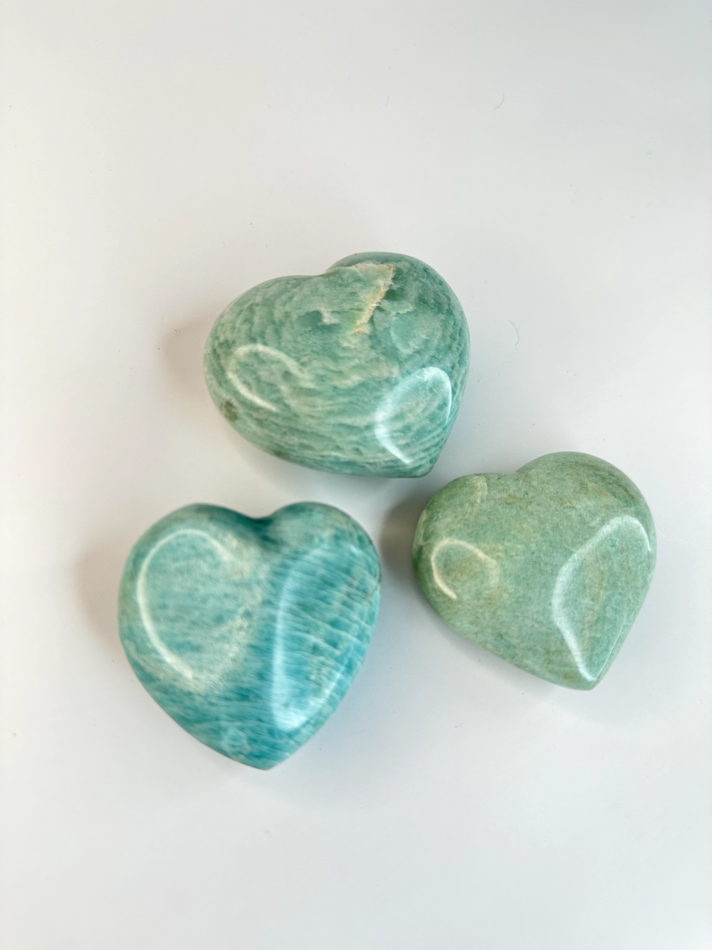 Amazonite Hearts | Flashy