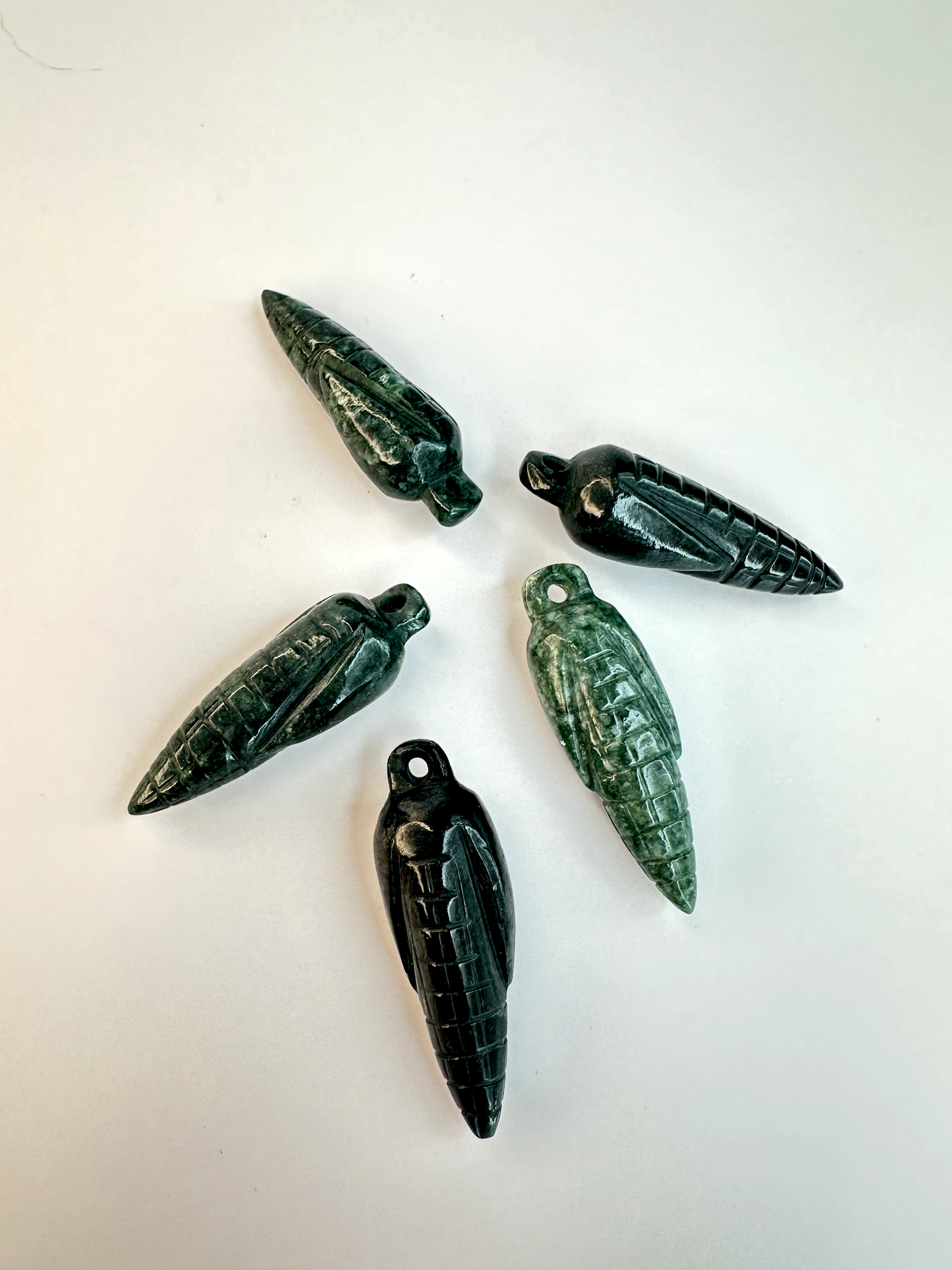 Guatemalan Jade Drilled Corn