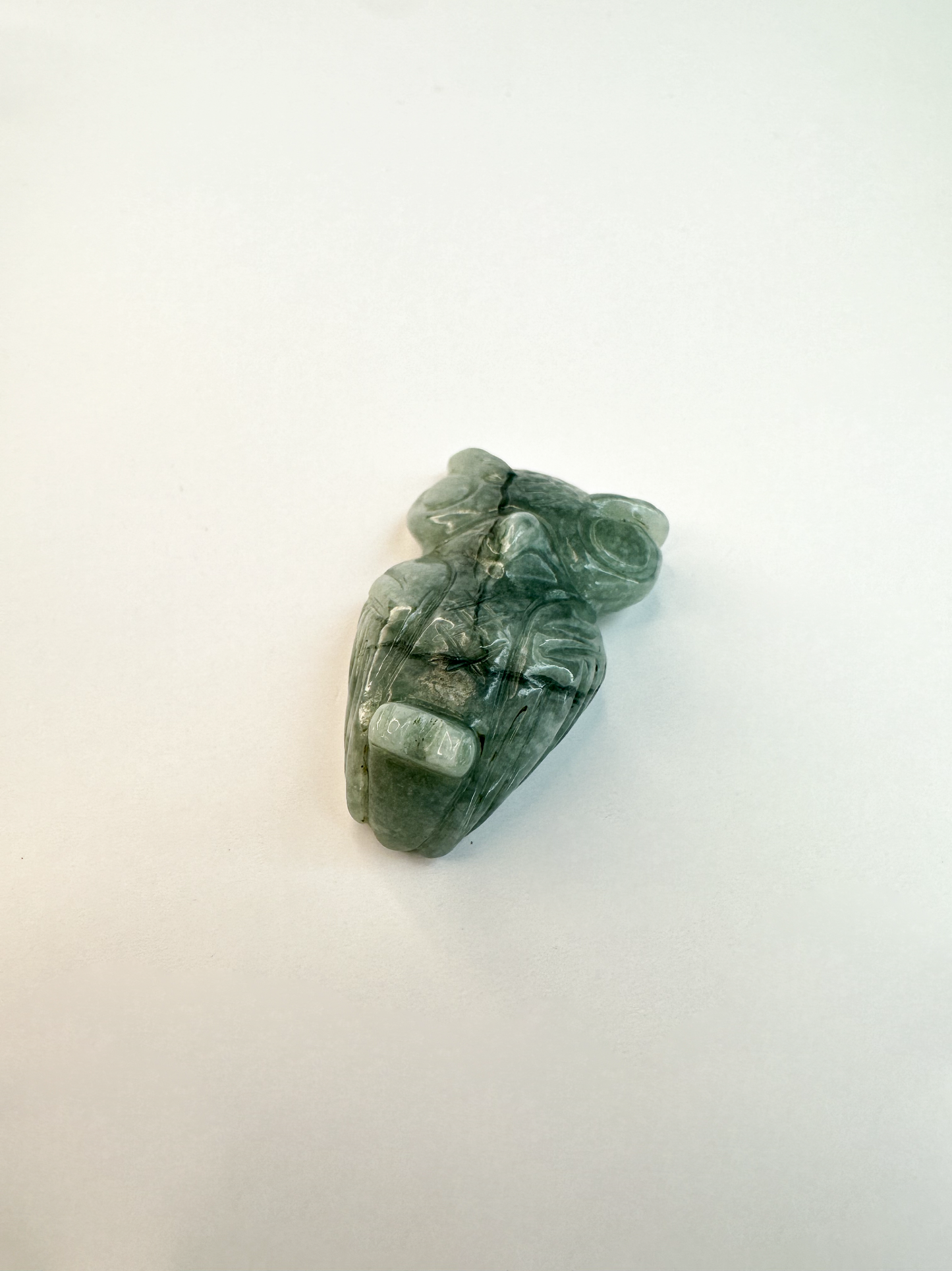 Guatemalan Jade Drilled Owl