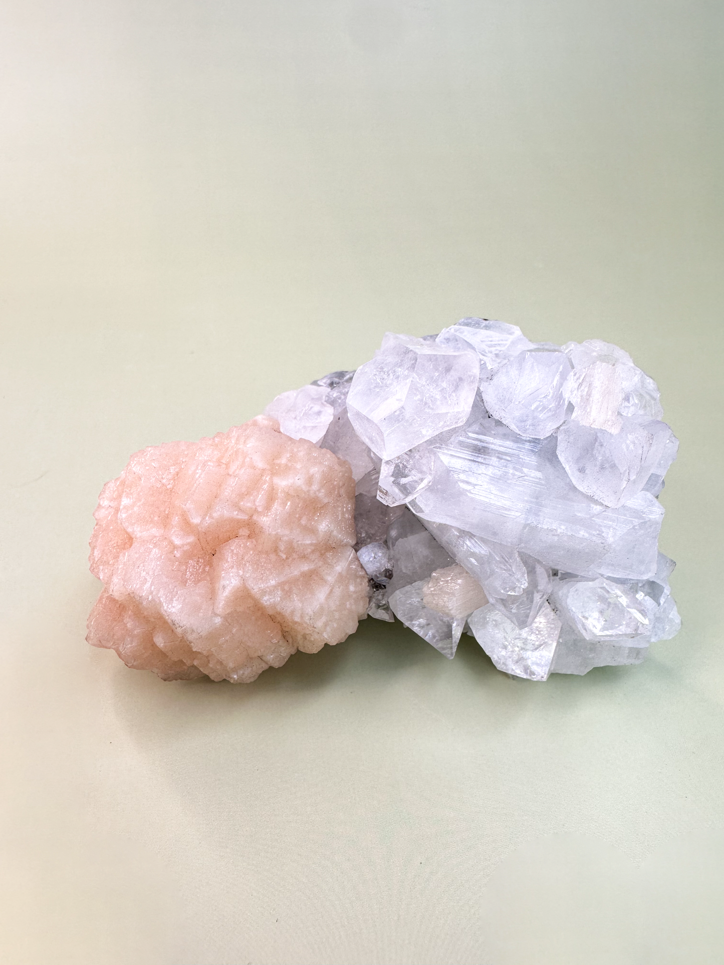 Raw Apophyllite Cluster with Stilbite MED