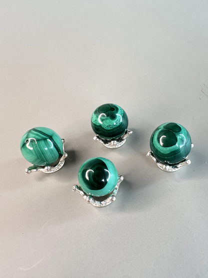 Mini Malachite Spheres