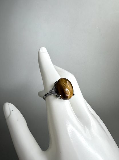 Tigers Eye Ring  | Adjustable | S925