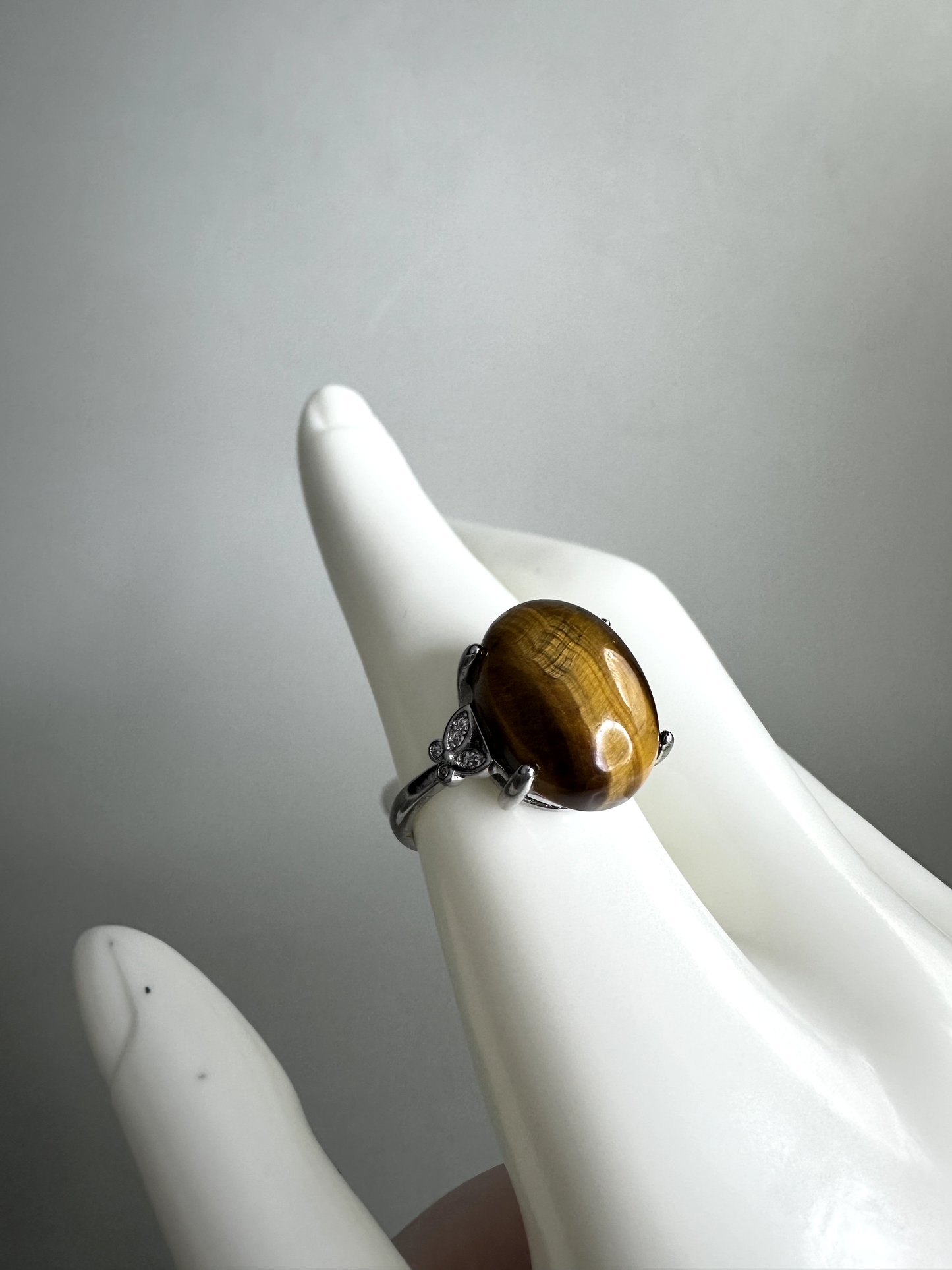 Tigers Eye Ring  | Adjustable | S925