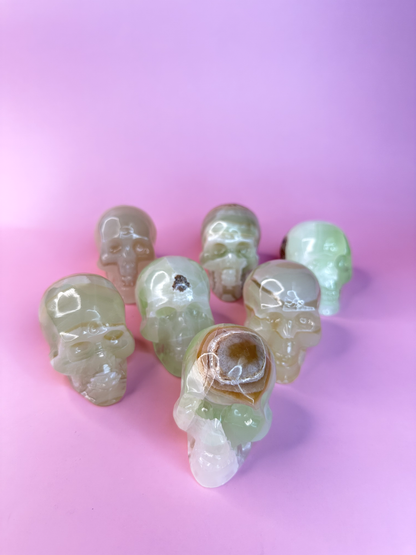 Green Onyx Skull 7