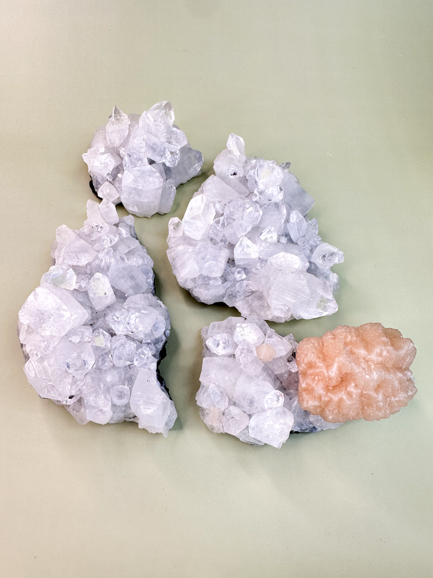 Raw Apophyllite Cluster with Stilbite MED